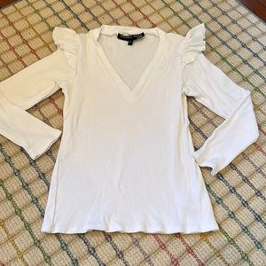Veronica Beard robes frill shoulder tee